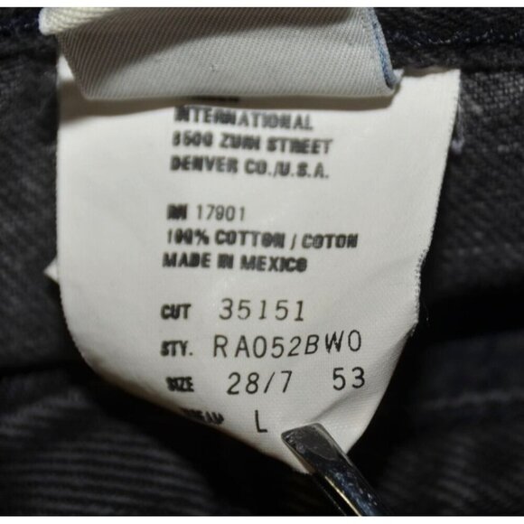 Vintage Rockies Slim Ladies Black Denim Straight Leg Jeans Size 28/7 Long Retro - Picture 9 of 10